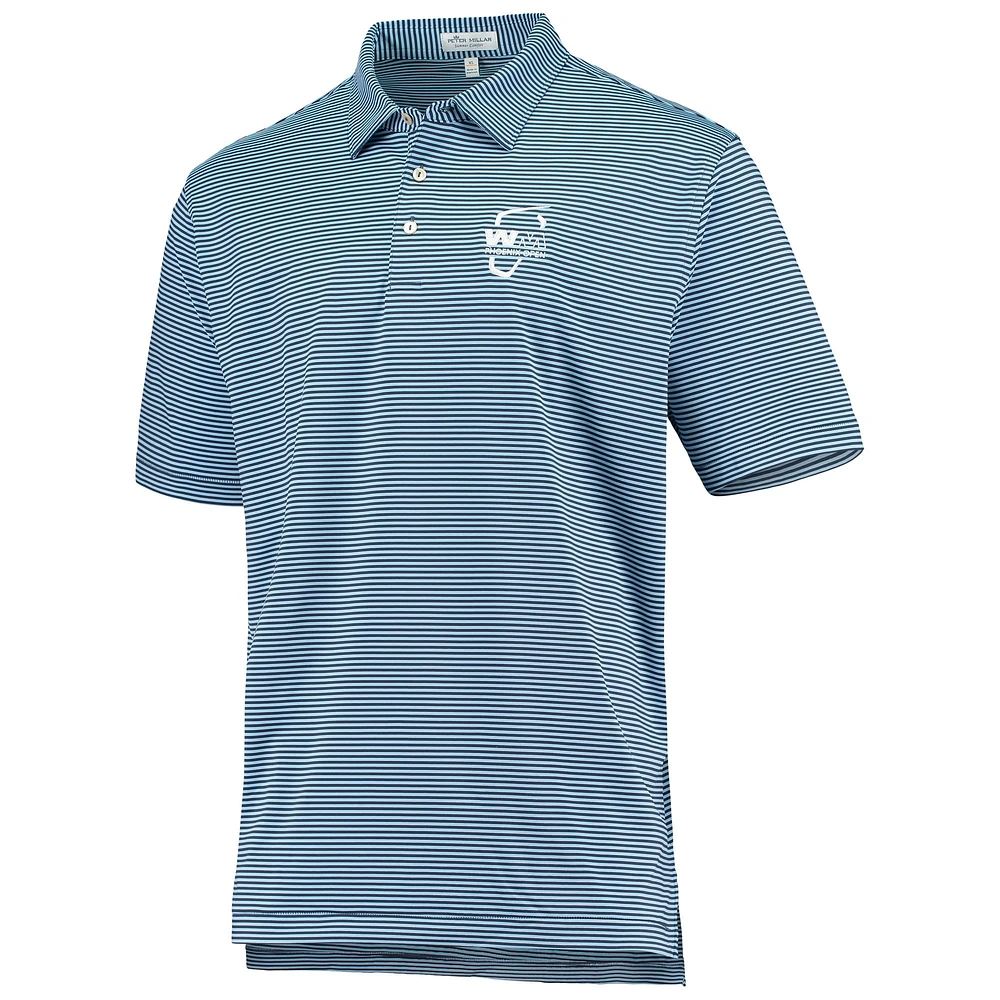 Men's Peter Millar Navy Waste Management Phoenix Open Hales Striped Performance Polo