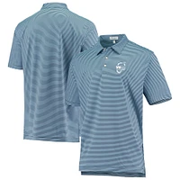 Men's Peter Millar Navy Waste Management Phoenix Open Hales Striped Performance Polo