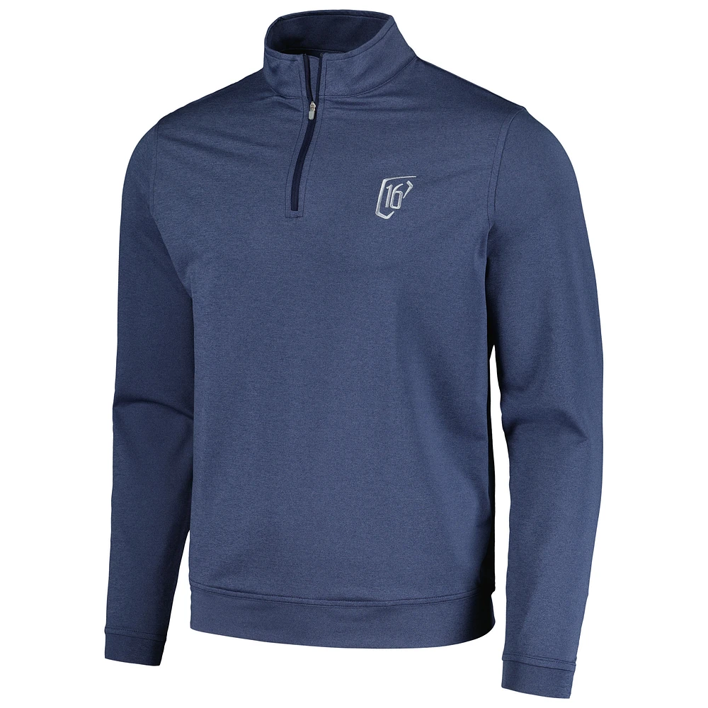 Haut à quart de zip Peter Millar Navy WM Phoenix Open Perth Mélange Performance pour hommes