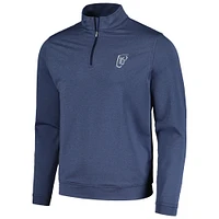 Men's Peter Millar Navy WM Phoenix Open Perth Mélange Performance Quarter-Zip Top