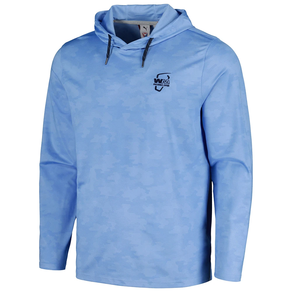 Sweat à capuche Puma WM Phoenix Open Volition Camo bleu clair pour hommes