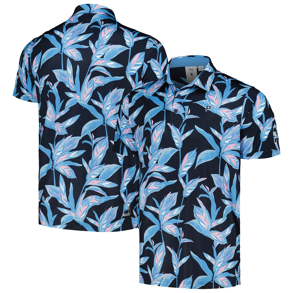 Men's Puma x PTC Navy WM Phoenix Open Floral MATTR Polo