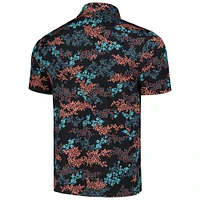 Polo noir à imprimé azalea Under Armour WM Phoenix Open Playoff 3.0 pour hommes