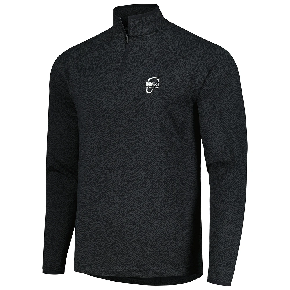 Veste noire Under Armour WM Phoenix Open T2 Shellrix Raglan Quarter-Zip pour hommes