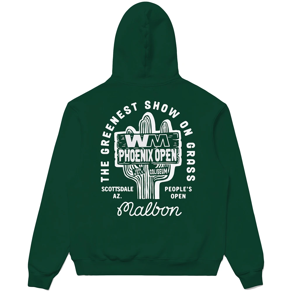 Unisex Malbon Golf  Green 2025 WM Phoenix Open Cactus Pullover Hoodie