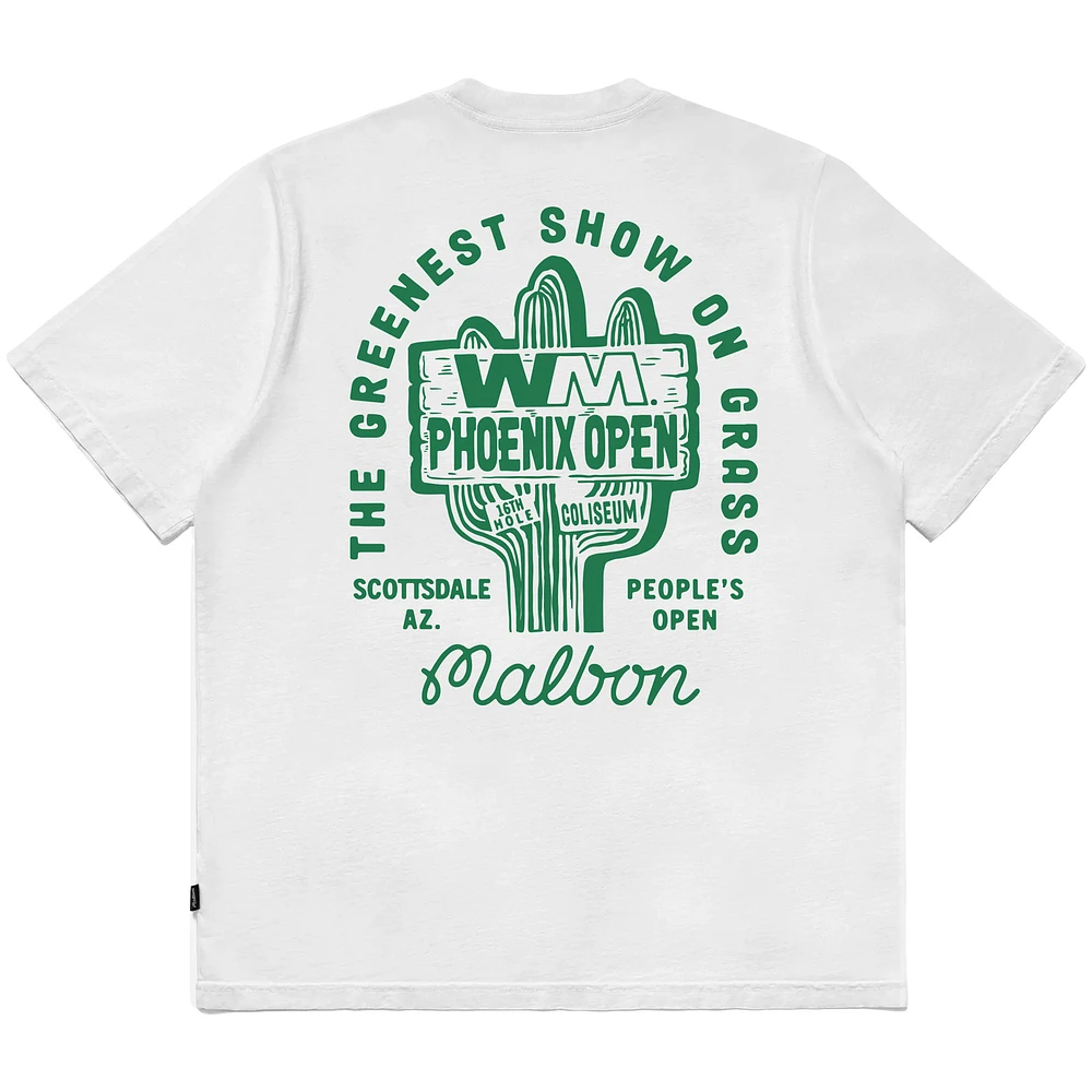 Unisex Malbon Golf  White 2025 WM Phoenix Open Cactus T-Shirt