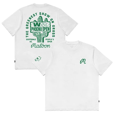Unisex Malbon Golf  White 2025 WM Phoenix Open Cactus T-Shirt