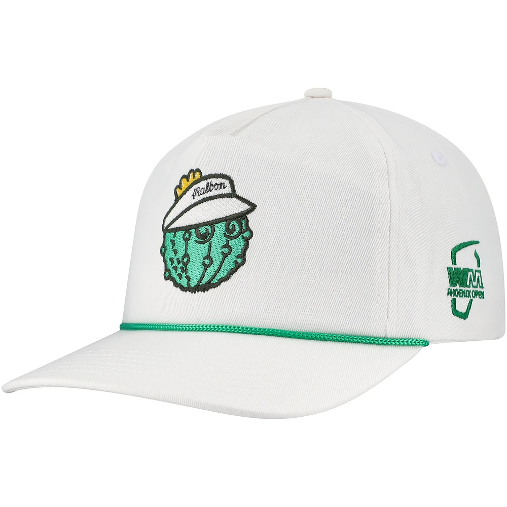 Unisex Malbon Golf White WM Phoenix Open Cacti Buckets Adjustable Hat
