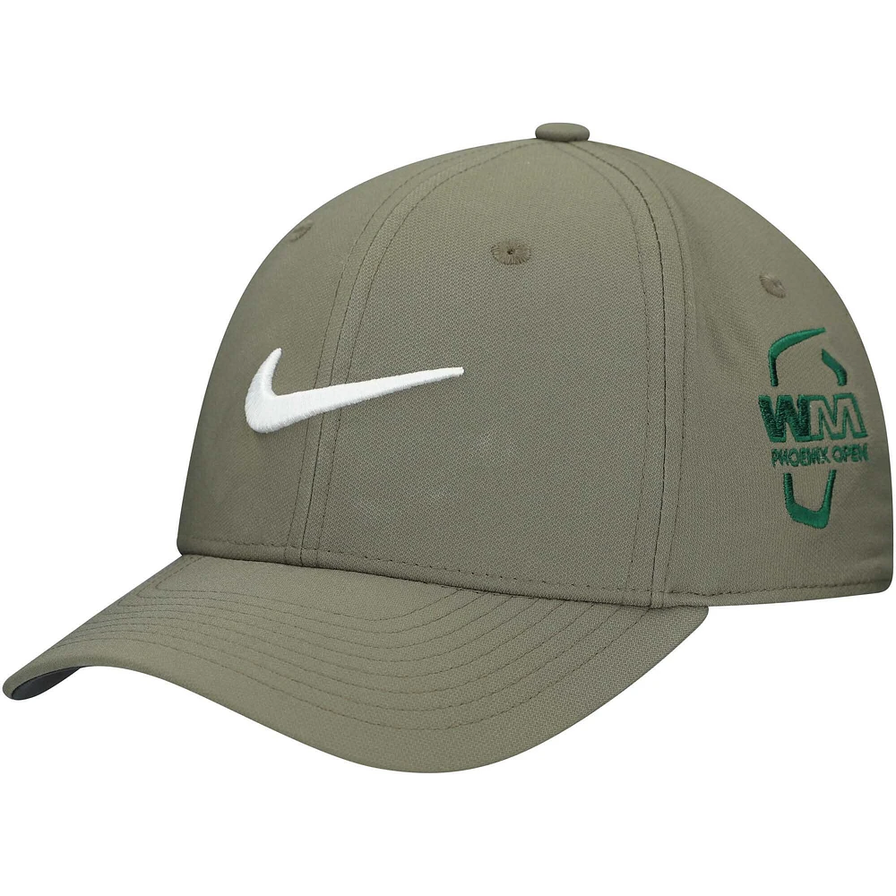 Casquette ajustable Nike Olive WM Phoenix Open Performance Swoosh Club unisexe