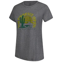 Women's Ahead  Heather Gray 2025 WM Phoenix Open Cactus Danby Tri-Blend T-Shirt