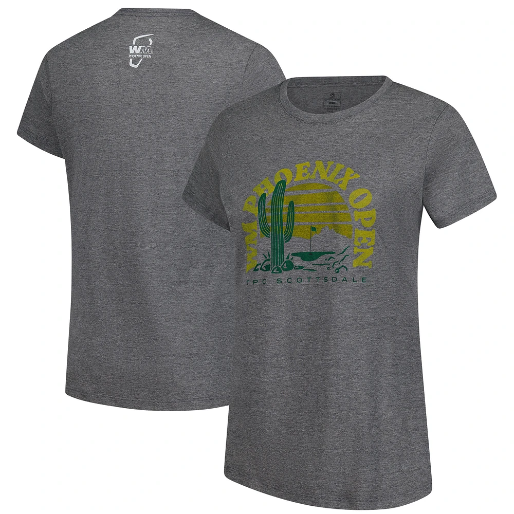 Women's Ahead Heather Gray 2025 WM Phoenix Open Cactus Danby Tri-Blend T-Shirt