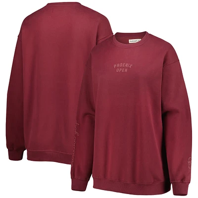 Sweat-shirt ras du cou surdimensionné pour femme Barstool Golf Maroon WM Phoenix Open