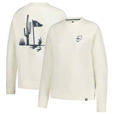 Women's FootJoy  Cream WM Phoenix Open Raglan Pullover Sweatshirt