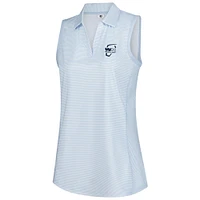 Women's FootJoy  Light Blue WM Phoenix Open Striped Sleeveless Polo