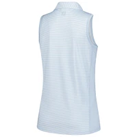 Women's FootJoy  Light Blue WM Phoenix Open Striped Sleeveless Polo