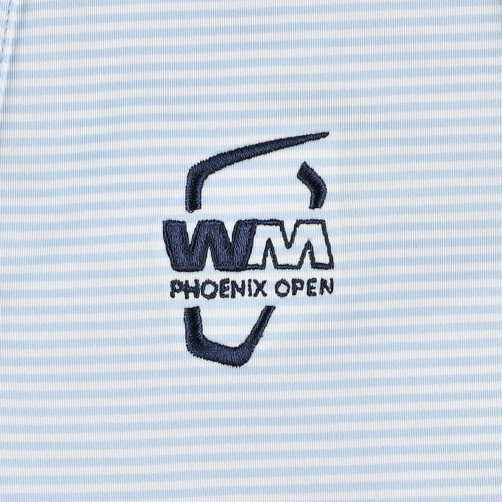Women's FootJoy  Light Blue WM Phoenix Open Striped Sleeveless Polo