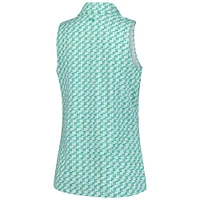 Women's Under Armour  Green 2025 WM Phoenix Open Drive Clubhouse Grid Sleeveless Polo
