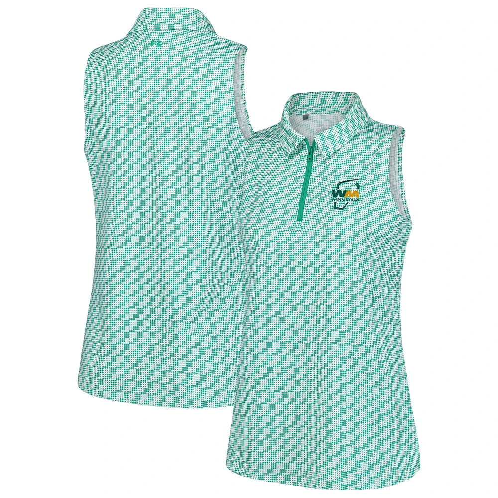 Women's Under Armour Green 2025 WM Phoenix Open Drive Clubhouse Grid Sleeveless Polo
