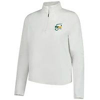Women's Under Armour  White 2025 WM Phoenix Open Rose Jacquard Quarter-Zip Top