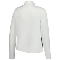 Women's Under Armour  White 2025 WM Phoenix Open Rose Jacquard Quarter-Zip Top