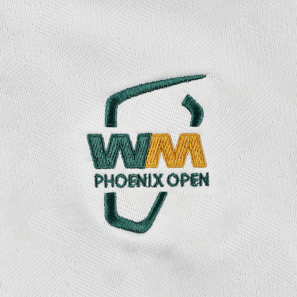 Women's Under Armour  White 2025 WM Phoenix Open Rose Jacquard Quarter-Zip Top