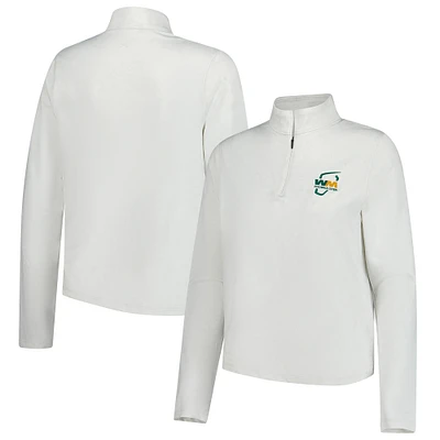 Women's Under Armour  White 2025 WM Phoenix Open Rose Jacquard Quarter-Zip Top