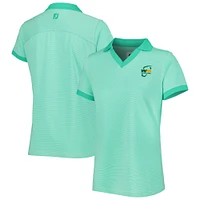 Women's FootJoy Mint WM Phoenix Open End on Lisle ProDry V-Neck Golf Polo