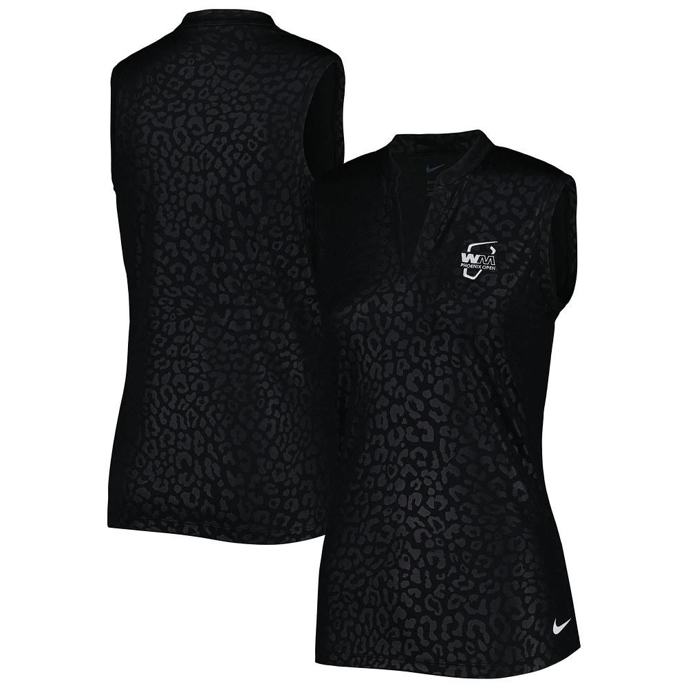 Polo sans manches Nike WM Phoenix Open Victory Embossed Performance pour femme, noir