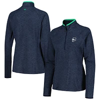 Under Armour Navy WM Phoenix Open T2 Green Shellrix Raglan Quarter-Zip Top pour femme