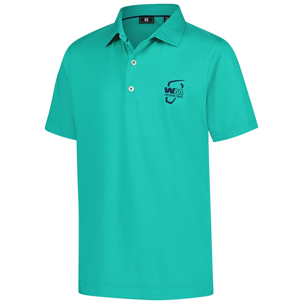 Polo WAST FootJoy WM Phoenix Open en fil d'Écosse à imprimé pois ton sur pour jeunes garçons V110562 POLYTH 30482-WM25