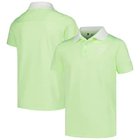 Youth adidas Neon Green WM Phoenix Open Striped Polo