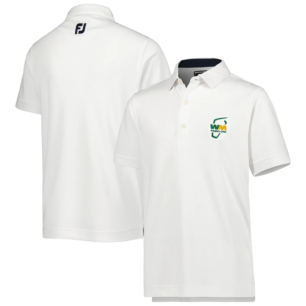 Polo de golf FootJoy blanc WM Phoenix Open pour jeune