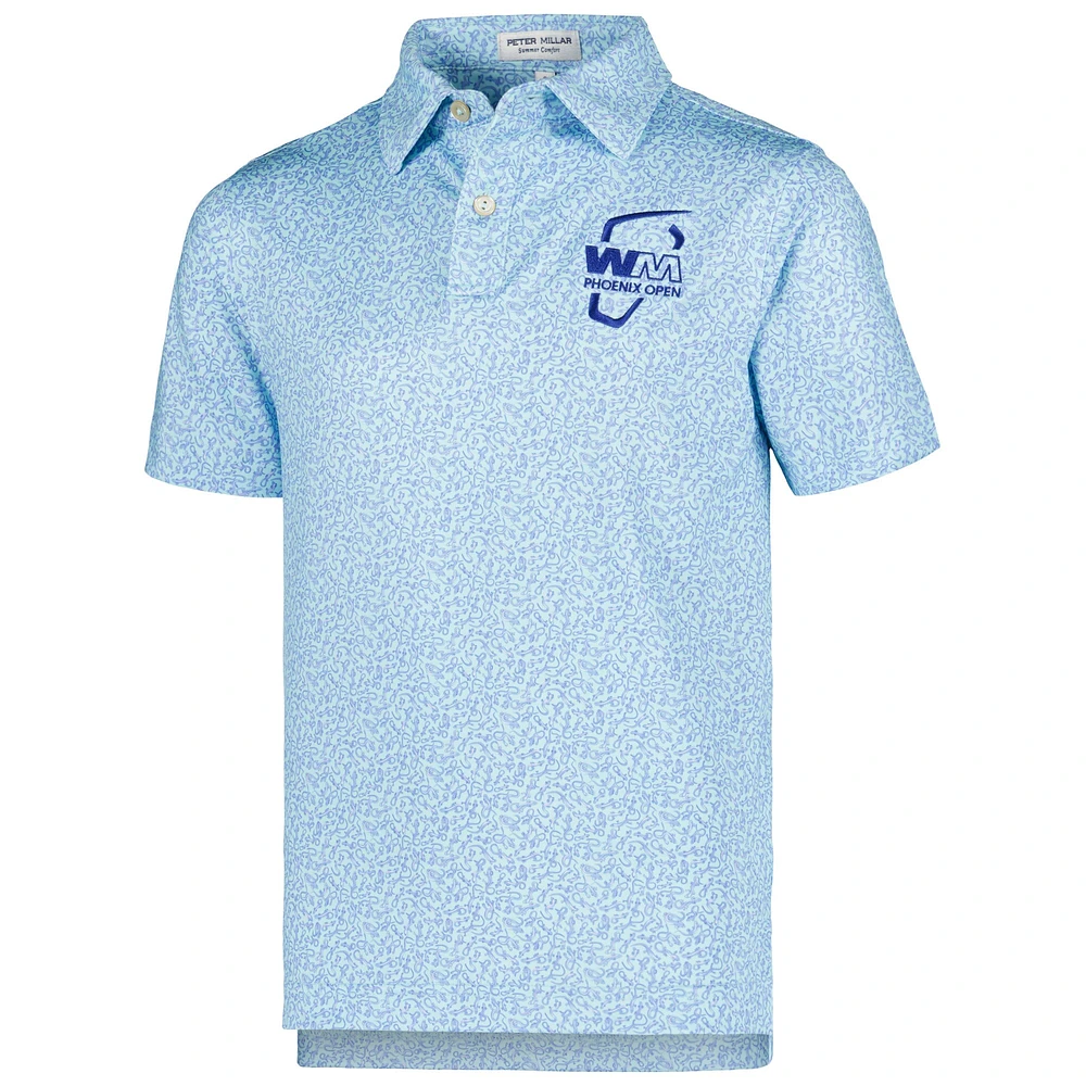 Polo enfant Peter Millar bleu clair WM Phoenix Open Lizard King