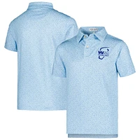 Polo enfant Peter Millar bleu clair WM Phoenix Open Lizard King