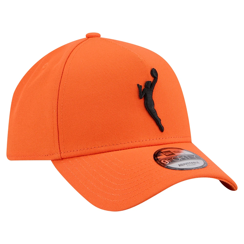 Men's New Era  Orange WNBA Gear Core Logo A-Frame 9FORTY Adjustable Hat