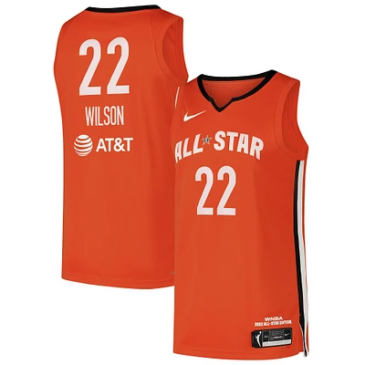 Maillot de joueur Nike A'ja Wilson Orange 2022 WNBA All-Star Game Swingman pour homme