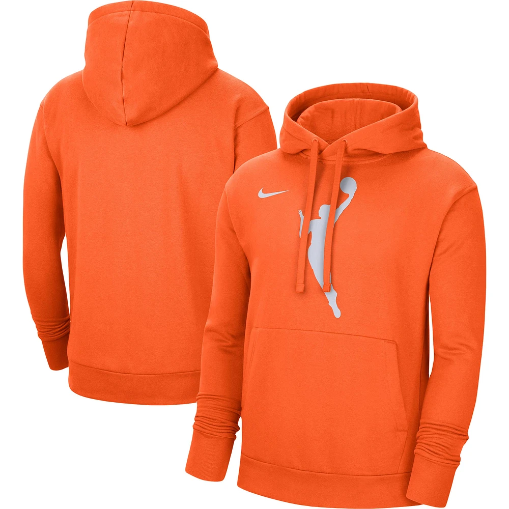 Men's Nike Orange WNBA Logowoman Pullover Hoodie