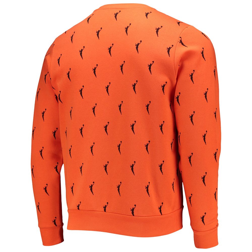 Orange WNBA Logowoman All Over Logo Pullover Sweatshirt