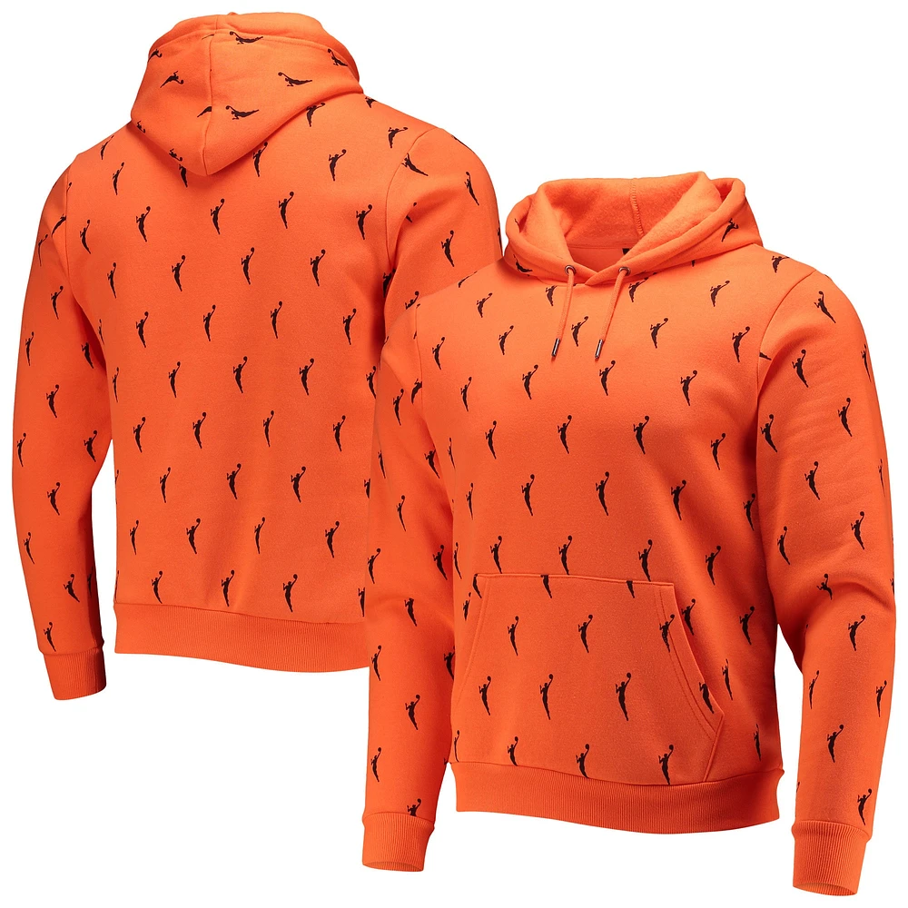 The Wild Collective Orange WNBA Allover Logowman Sweat à capuche épais