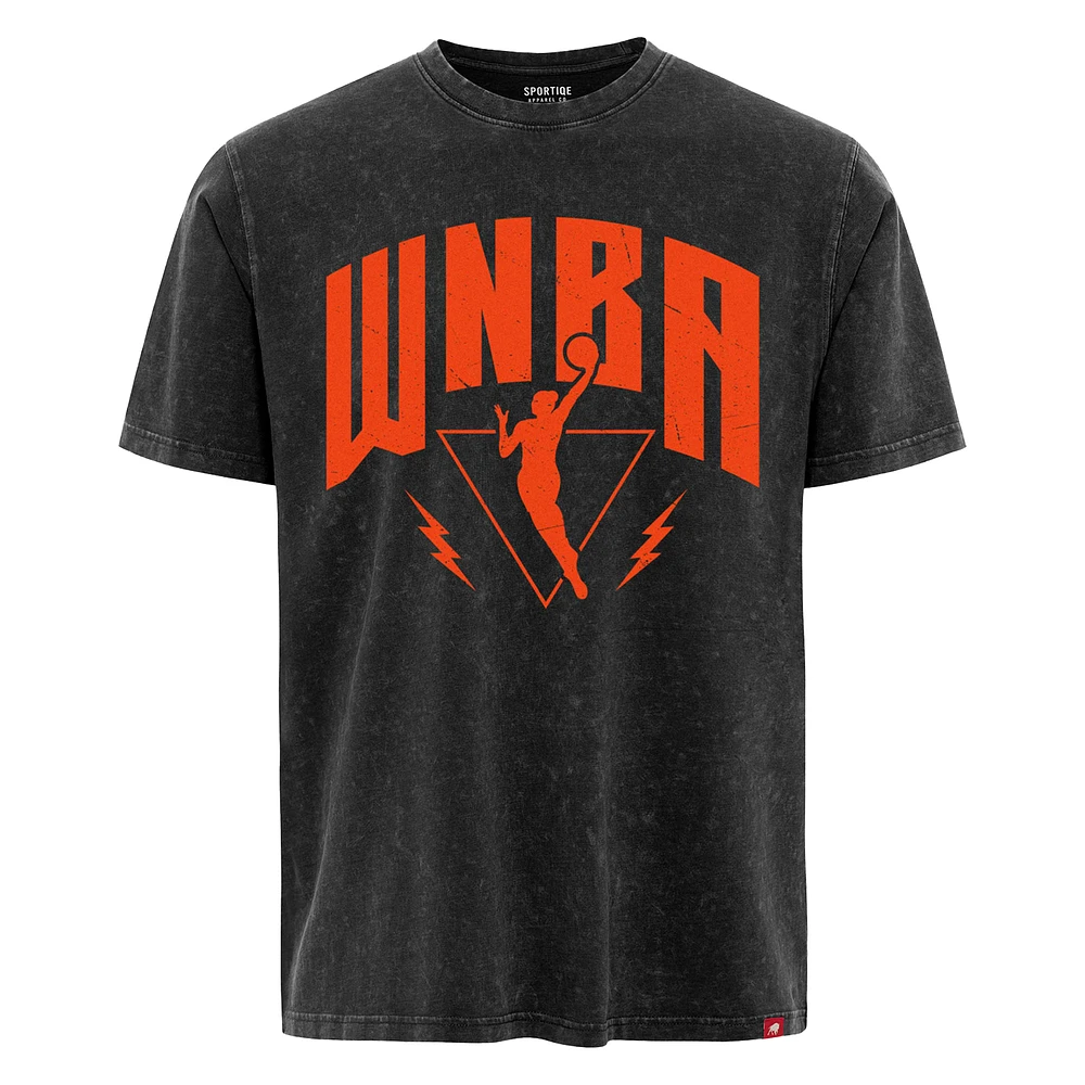 Unisex Sportiqe  Black WNBA Rock & Roll Collection Angus Mineral Wash Premium T-Shirt