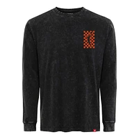 T-shirt unisexe Sportiqe noir WNBA Rock & Roll Collection Bono Mineral Wash Premium à manches longues