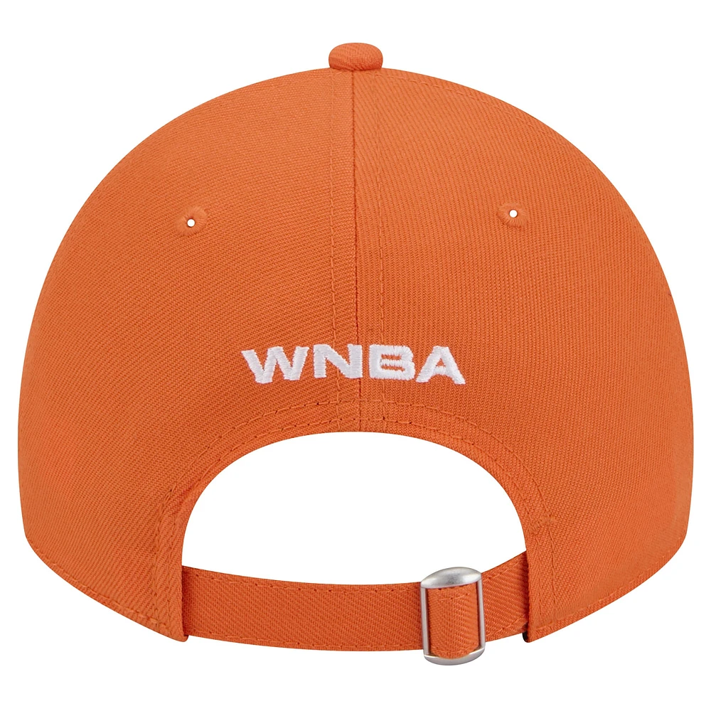 Casquette réglable unisexe New Era orange WNBA Core Logo 9TWENTY