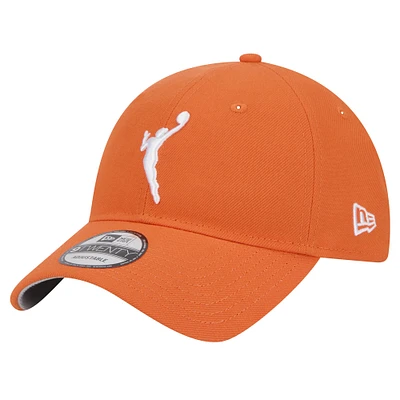 Casquette réglable unisexe New Era orange WNBA Core Logo 9TWENTY
