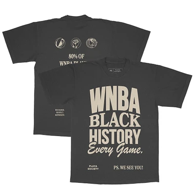 T-shirt unisexe noir WNBA Black History Month Every Game de la Playa Society