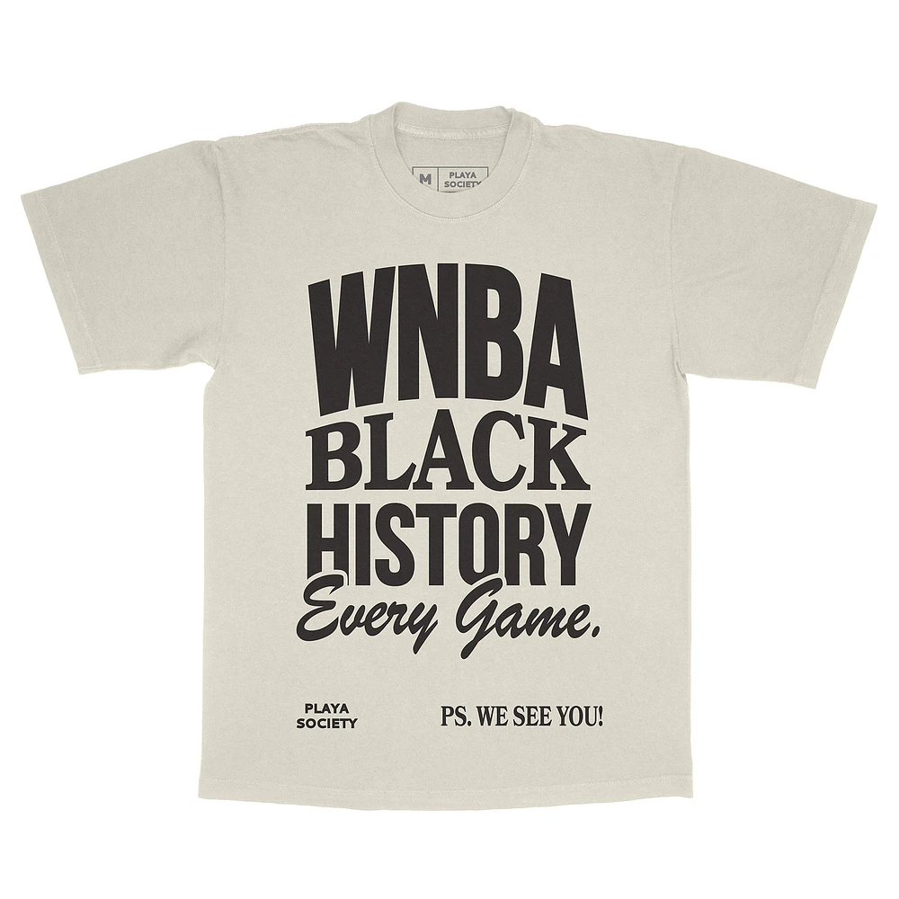 T-shirt unisexe de qualité supérieure pour chaque match du Mois l'histoire des Noirs la WNBA Playa Society