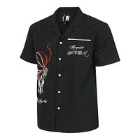 Unisex round21 Black WNBA  Lucky Strike Full-Button Bowling Shirt