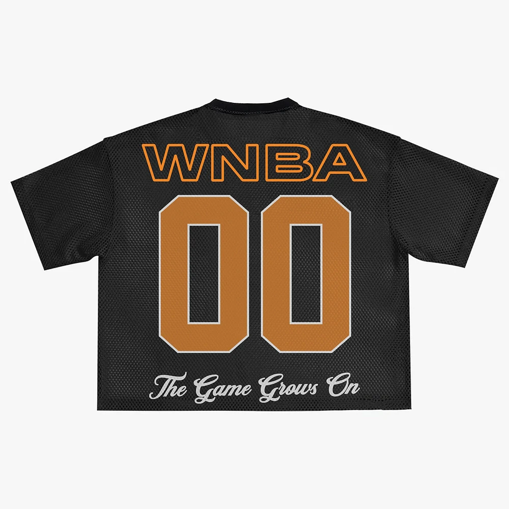 Haut boxy oversize en maille noir unisexe round21 WNBA