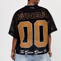 Haut boxy oversize en maille noir unisexe round21 WNBA