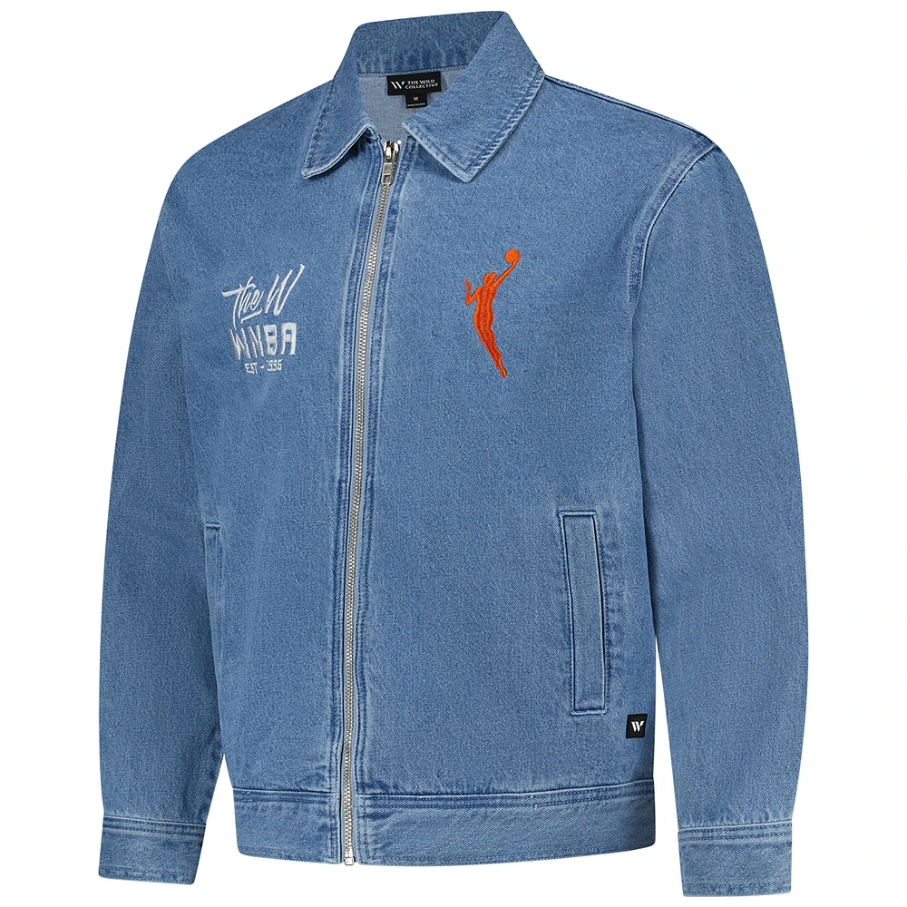 Unisex The Wild Collective Blue WNBA Gear Denim Full-Zip Jacket