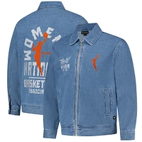 Unisex The Wild Collective Blue WNBA Gear Denim Full-Zip Jacket